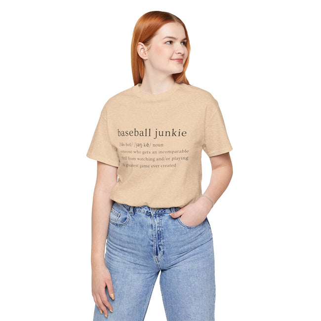 BASEBALL JUNKIE DEFINITION (LIGHT COLORS) - Unisex Heavy Cotton Tee