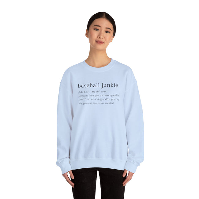 BASEBALL JUNKIE (Definition) - Unisex Heavy Blend™ Crewneck Sweatshirt
