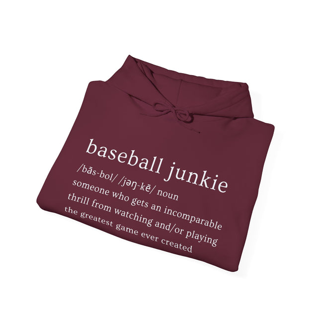 BASEBALL JUNKIE (definition hoodie-dark colors)