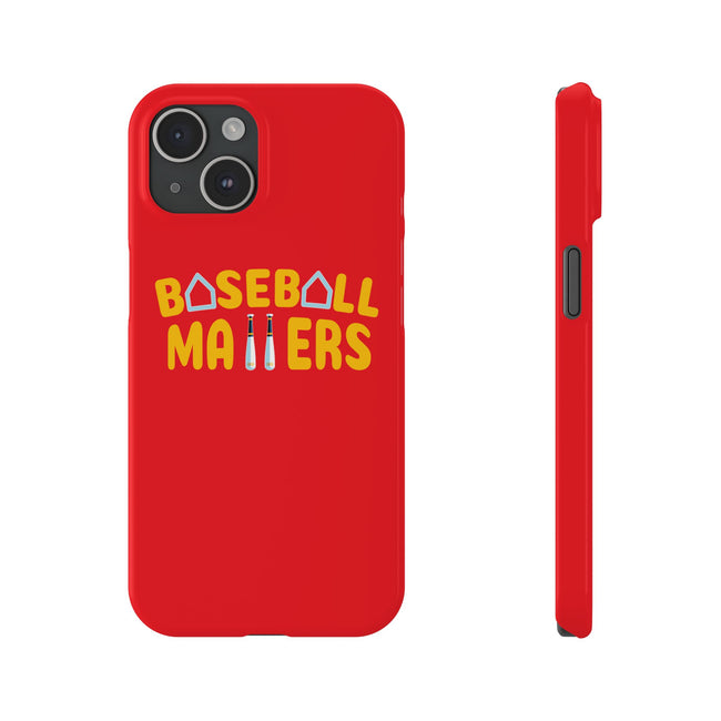 BASEBALL MATTERS - Slim Phone Cases (Red)