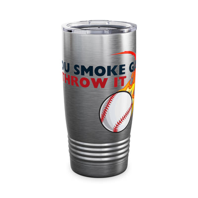 SMOKE GAS, THROW IT - Ringneck Tumbler, 20oz