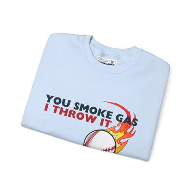 SMOKE GAS, THROW IT - Unisex Heavy Blend™ Crewneck Sweatshirt