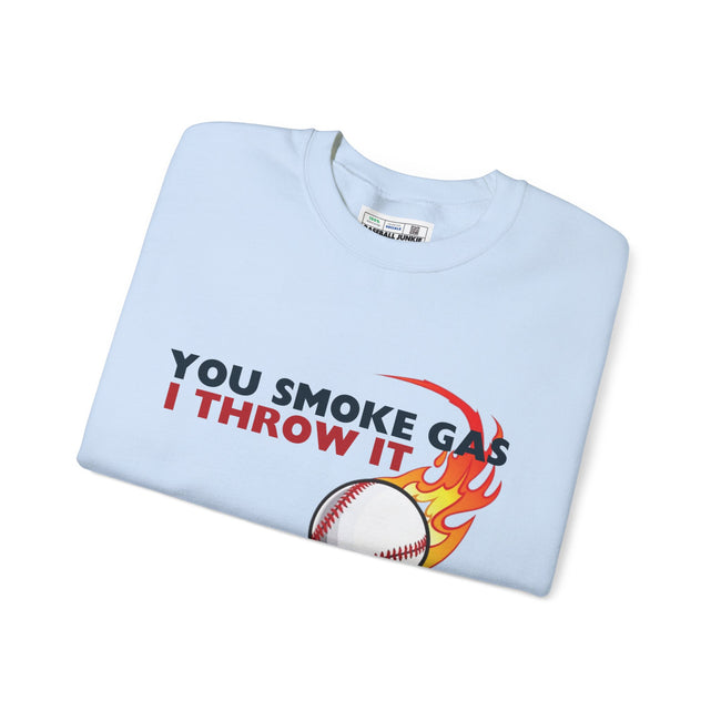 SMOKE GAS, THROW IT - Unisex Heavy Blend™ Crewneck Sweatshirt