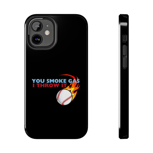 SMOKE GAS, THROW IT - Tough Phone Cases (Black)