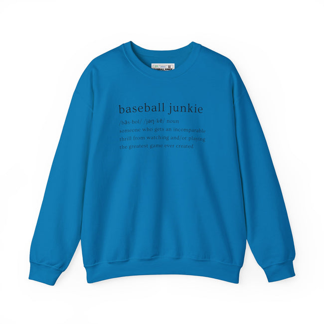 BASEBALL JUNKIE (Definition) - Unisex Heavy Blend™ Crewneck Sweatshirt