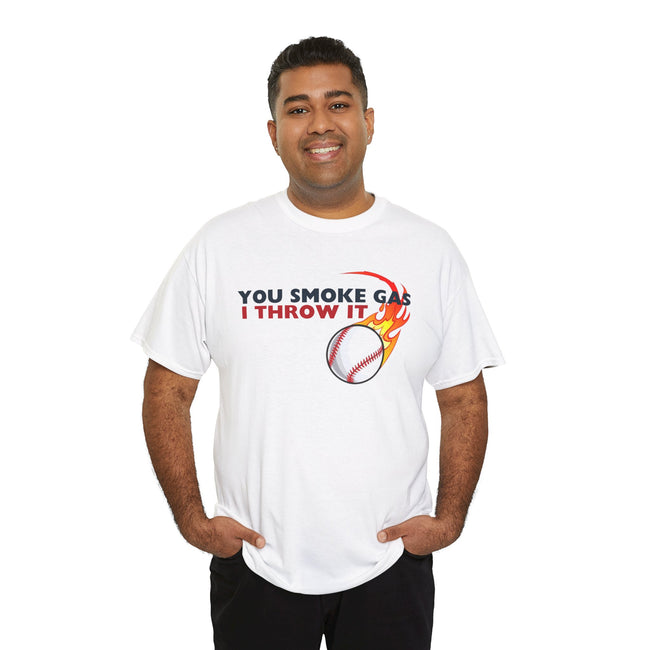 SMOKE GAS, THROW IT - Unisex Heavy Cotton Tee