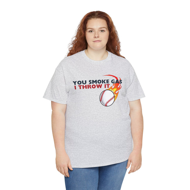 SMOKE GAS, THROW IT - Unisex Heavy Cotton Tee