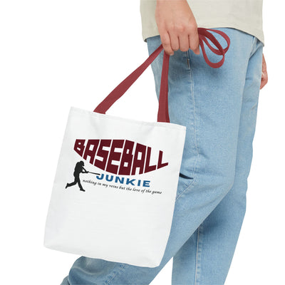 BASEBALL JUNKIE - Tote Bag (White)