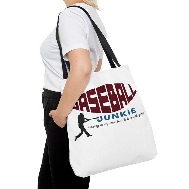 BASEBALL JUNKIE - Tote Bag (White)