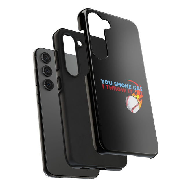 SMOKE GAS, THROW IT - Tough Phone Cases (Black)