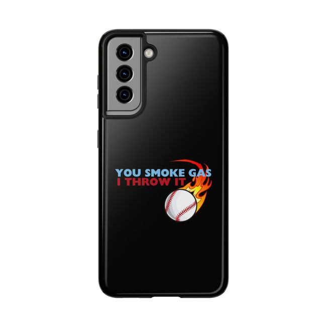 SMOKE GAS, THROW IT - Tough Phone Cases (Black)