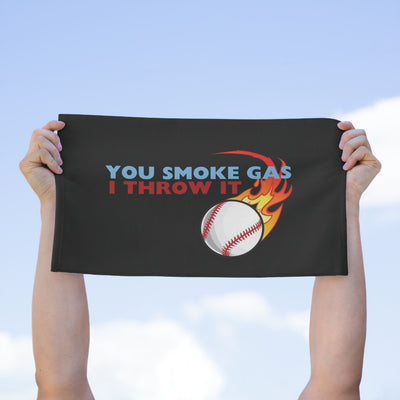 SMOKE GAS, THROW IT - Rally Towel (Black)