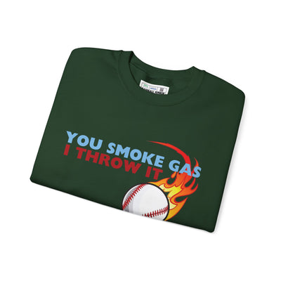 SMOKE GAS, THROW IT - Unisex Heavy Blend™ Crewneck Sweatshirt