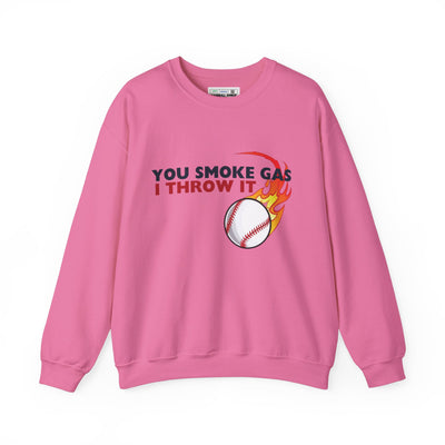 SMOKE GAS, THROW IT - Unisex Heavy Blend™ Crewneck Sweatshirt
