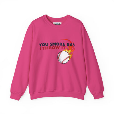 SMOKE GAS, THROW IT - Unisex Heavy Blend™ Crewneck Sweatshirt
