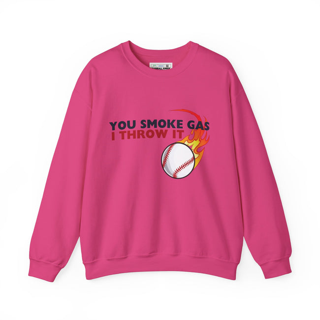 SMOKE GAS, THROW IT - Unisex Heavy Blend™ Crewneck Sweatshirt