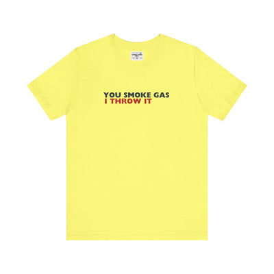 SMOKE GAS (Simple Design) - Unisex Jersey Short Sleeve Tee