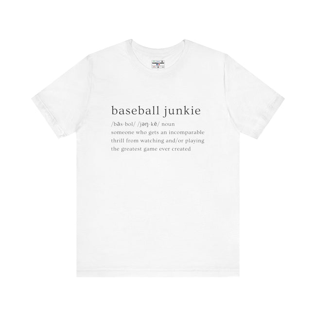 BASEBALL JUNKIE DEFINITION (LIGHT COLORS) - Unisex Heavy Cotton Tee