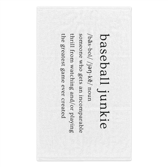 BASEBALL JUNKIE DEFINITION - Rally Towel (White)