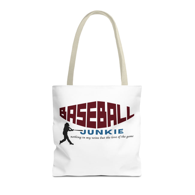 BASEBALL JUNKIE - Tote Bag (White)