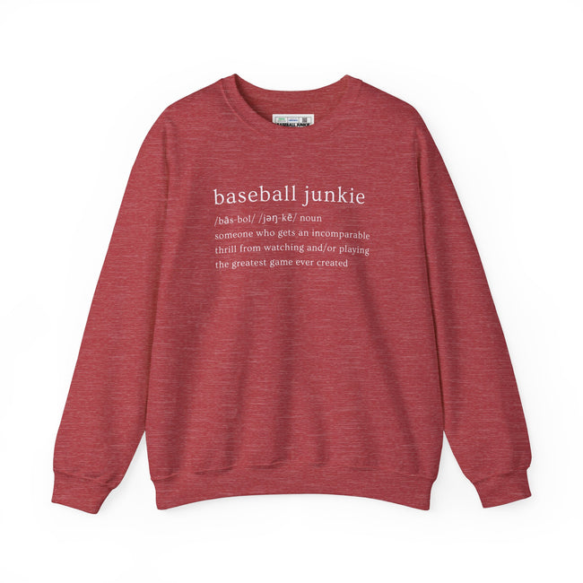 BASEBALL JUNKIE (Definition) - Unisex Heavy Blend™ Crewneck Sweatshirt