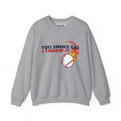 SMOKE GAS, THROW IT - Unisex Heavy Blend™ Crewneck Sweatshirt