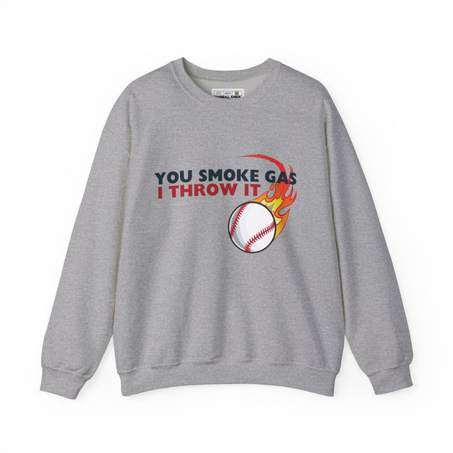 SMOKE GAS, THROW IT - Unisex Heavy Blend™ Crewneck Sweatshirt