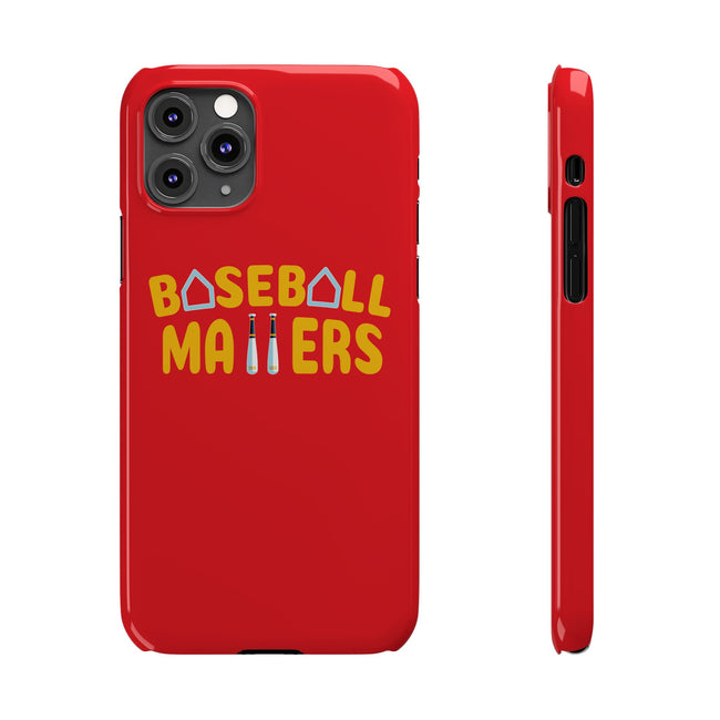 BASEBALL MATTERS - Slim Phone Cases (Red)