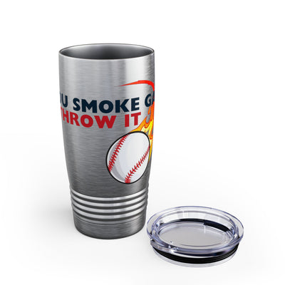 SMOKE GAS, THROW IT - Ringneck Tumbler, 20oz