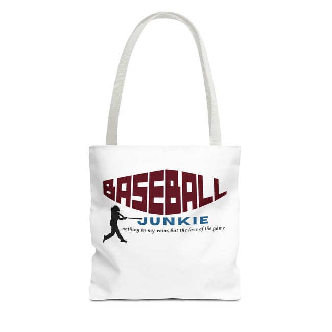 BASEBALL JUNKIE - Tote Bag (White)