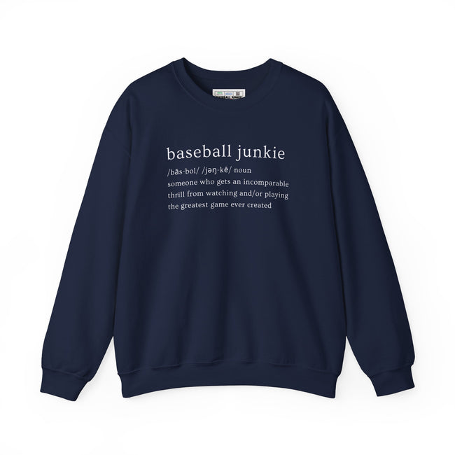 BASEBALL JUNKIE (Definition) - Unisex Heavy Blend™ Crewneck Sweatshirt