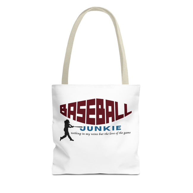 BASEBALL JUNKIE - Tote Bag (White)