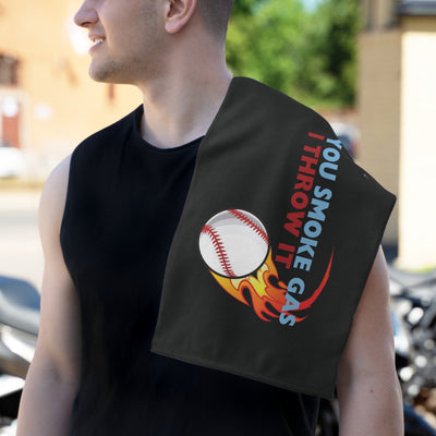 SMOKE GAS, THROW IT - Rally Towel (Black)