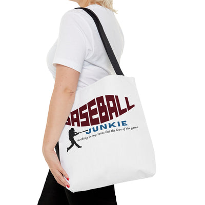 BASEBALL JUNKIE - Tote Bag (White)