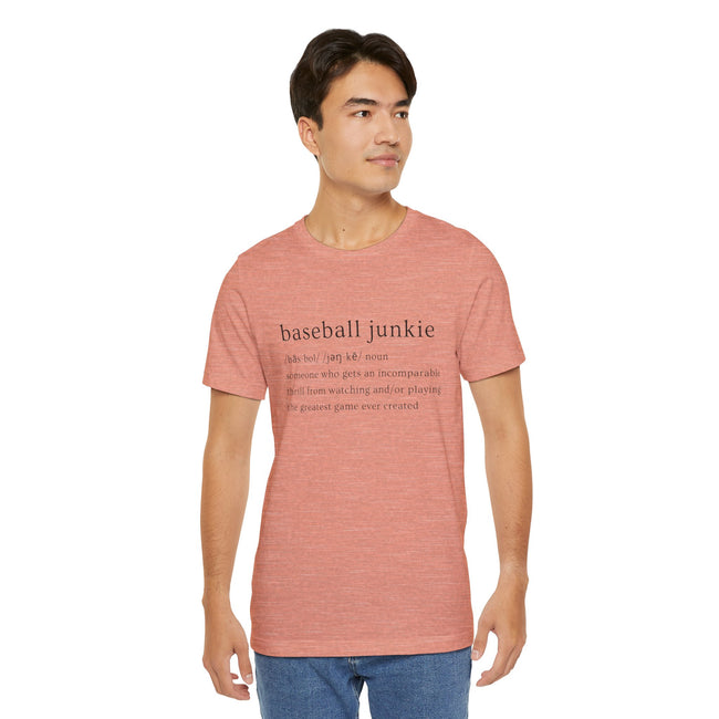 BASEBALL JUNKIE DEFINITION (LIGHT COLORS) - Unisex Heavy Cotton Tee