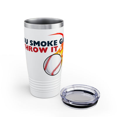 SMOKE GAS, THROW IT - Ringneck Tumbler, 20oz