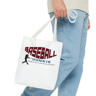 BASEBALL JUNKIE - Tote Bag (White)