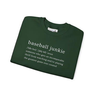 BASEBALL JUNKIE (Definition) - Unisex Heavy Blend™ Crewneck Sweatshirt