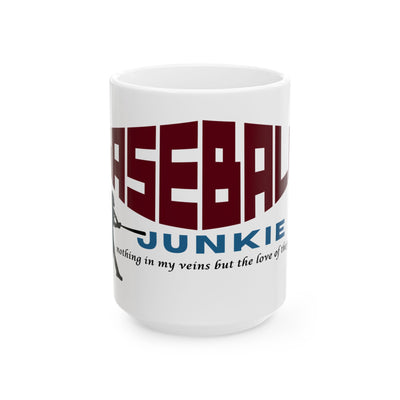 BASEBALL JUNKIE - Ceramic Mug (White)