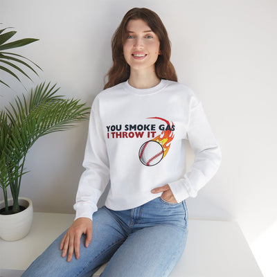SMOKE GAS, THROW IT - Unisex Heavy Blend™ Crewneck Sweatshirt