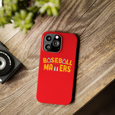 BASEBALL MATTERS - Slim Phone Cases (Red)