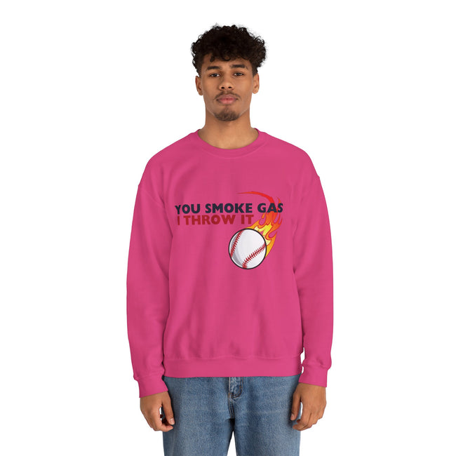 SMOKE GAS, THROW IT - Unisex Heavy Blend™ Crewneck Sweatshirt