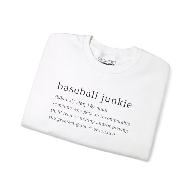 BASEBALL JUNKIE (Definition) - Unisex Heavy Blend™ Crewneck Sweatshirt