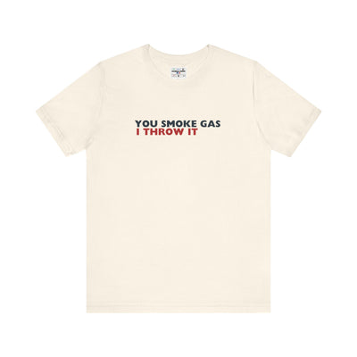 SMOKE GAS (Simple Design) - Unisex Jersey Short Sleeve Tee