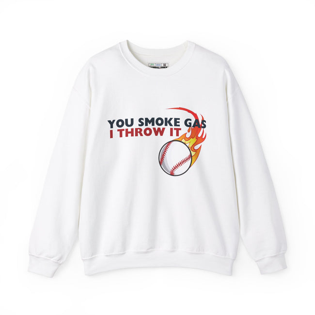 SMOKE GAS, THROW IT - Unisex Heavy Blend™ Crewneck Sweatshirt